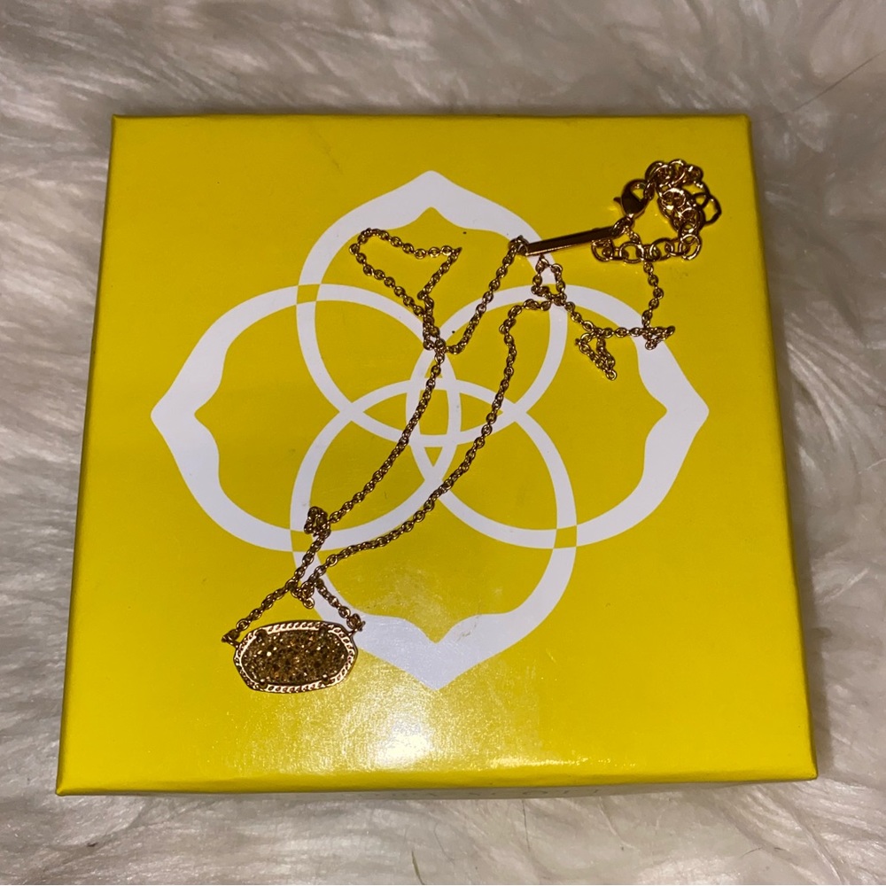 Kendra Scott Rose Gold-Tone Drusy Elisa Necklace